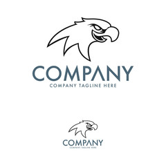 Creative Falcon Eagle Hawk Phoenix Logo Template