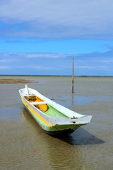boat on the beach in Bahia