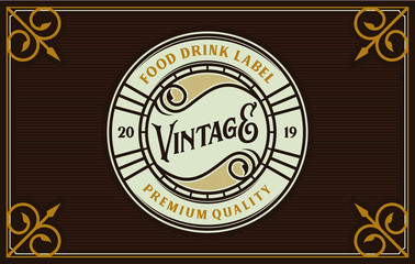 Food and drink logo design for brand label