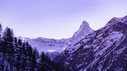 Matterhorn/Cervin in winter (Switzerland)