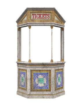 Ticket Booth Carnival Isolated