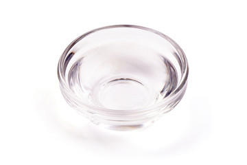 Bowl of pure water, isolated on white background