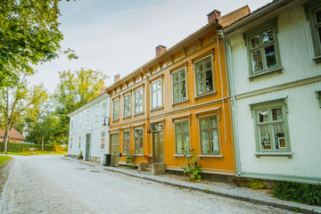 Gamle Fredrikstad, marked square, Stare miasto, old city, gamlebyen , Kongsten fort, Norge, Norway, Norwegia	