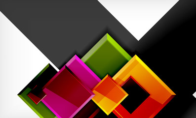 Fototapeta premium Colorful square and rectangle blocks background