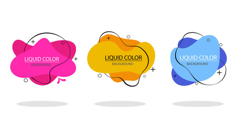 Trendy gradient liquid shape. Fluid isometric background. Graphic vector illustration.