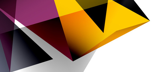 Vintage abstract template with triangle mosaic composition vecton white background. Simple design background. Modern flat design. Beautiful vector pattern.