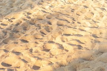 Sunlight on the sand at sea beach.