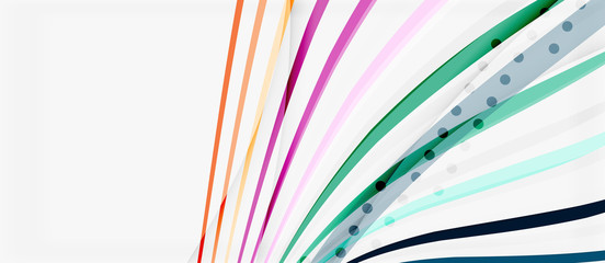 Trendy color stripes lines wave, great design for any purposes. Vector line pattern. Vector geometric background