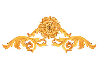 Golden baroque rich luxury elements