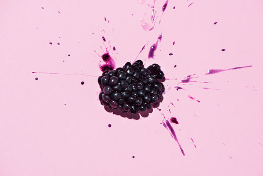 smashed blackberry
