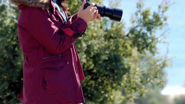  Photographer in Freedom ,Sea Waves Walking - Powered by Adobe