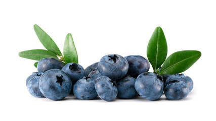 .blueberries on a white background close-up