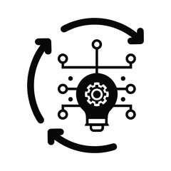 Idea Generating Icon, Smart Idea Icon, Idea Generator 