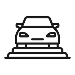 new car, car shop - minimal line web icon. simple vector illustration. concept for infographic, website or app.