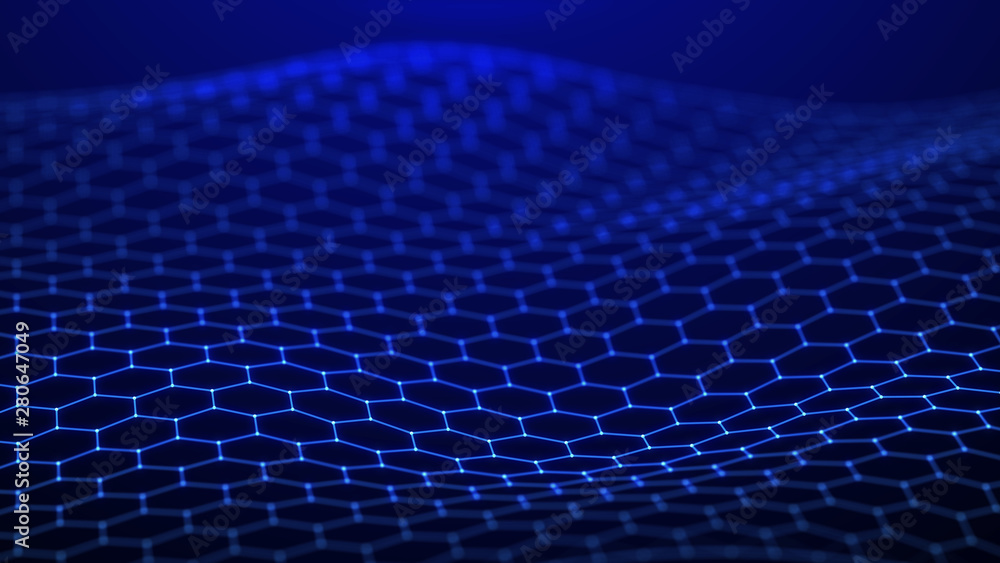 Poster futuristic hexagon background. abstract technology background. technology concept. big data.