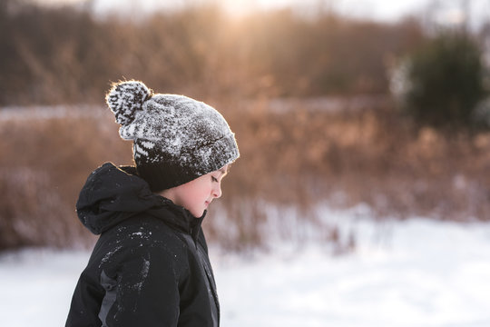 Playing in the snow