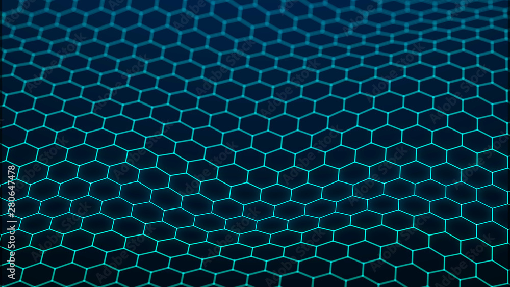 Poster futuristic hexagon background. abstract technology background. technology concept. big data.