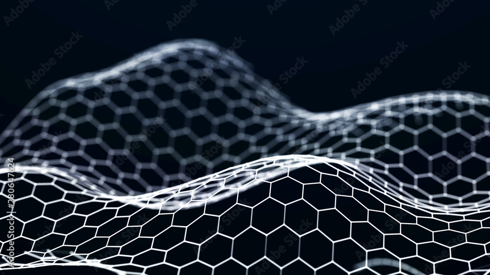 Poster futuristic hexagon background. abstract technology background. technology concept. big data.