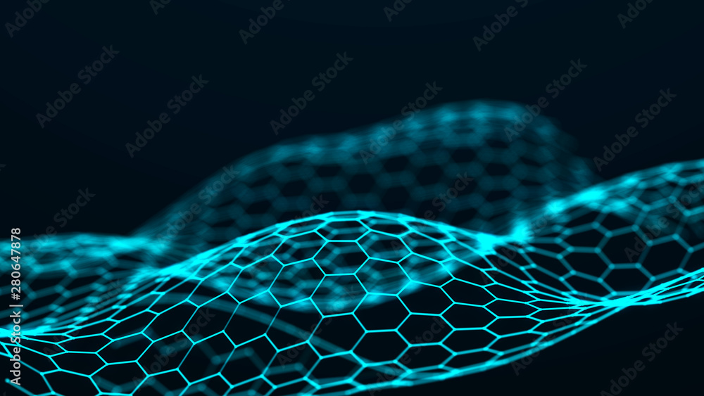 Poster futuristic hexagon background. abstract technology background. technology concept. big data.