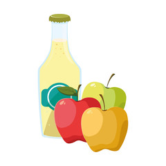 juice bottle fresh fruit apples