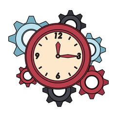 time clock watch alarm cartoon