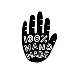 Hand made lettering.