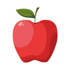 apple fresh fruit in white background