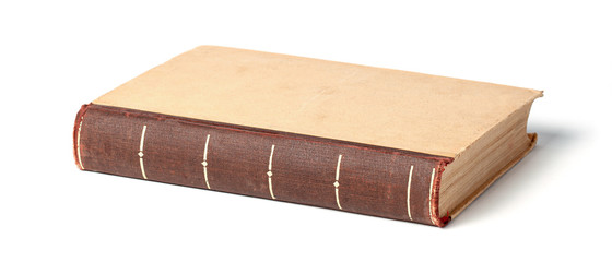 Old book isolated on white background.