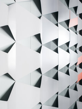 Contemporary wall decoration in daylight
