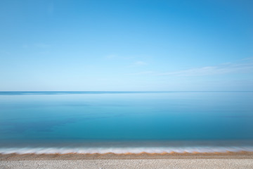Calm blue sea and shoreline