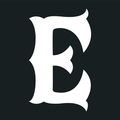 Vintage Сapital Letter for logos. Victorian Style. Hand Lettering.