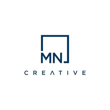 letter mn logo design