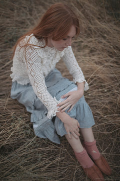 Bohemian girl in nature