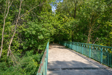 Countryside bridge over small river