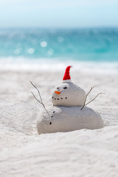 Australian Christmas Sandman on a beautiful white sand beach