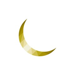 Obraz na płótnie Canvas Golden Crescent logo design vector
