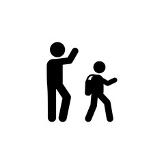Father walk student icon. Element of back to school illustration icon. Signs and symbol collection icon for websites, web design, mobile app, UI, UX