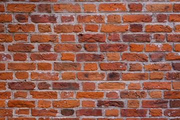 Old orange Brick wall. brick wall, masonry texture, brickwork pattern background