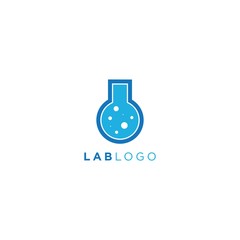 lab tube vector icon logo design