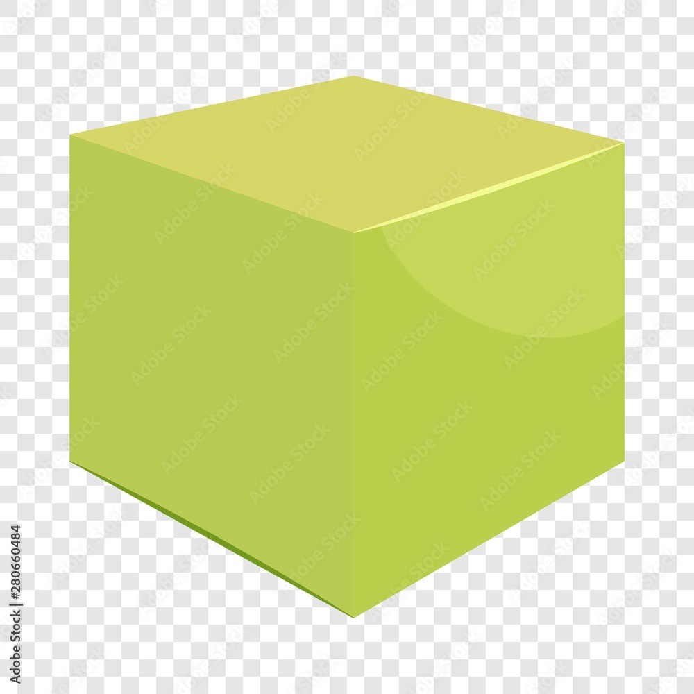 Poster cube icon. cartoon illustration of cube vector icon for web