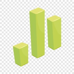 Green grraph icon. Cartoon illustration of green grraph vector icon for web