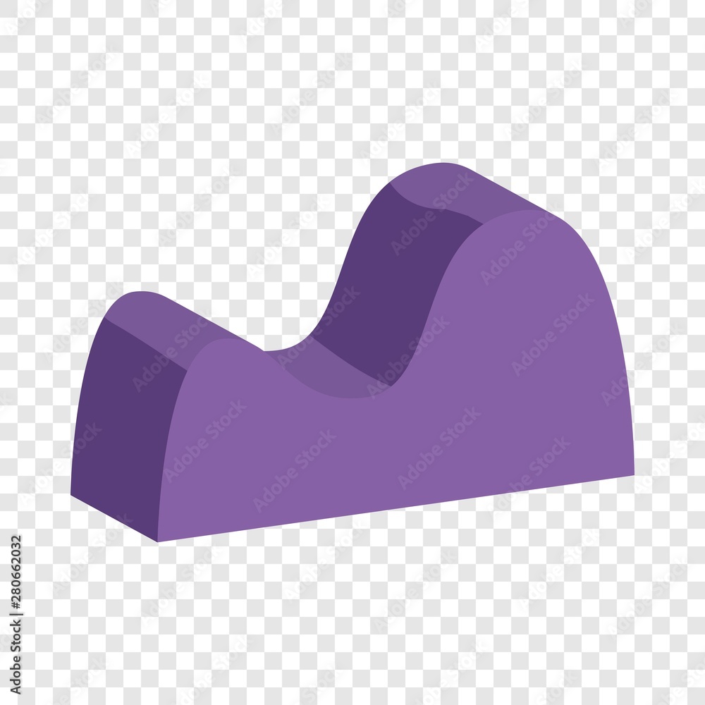Poster purple graph curve icon. cartoon illustration of purple graph curve vector icon for web