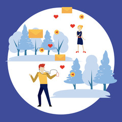 People and social media and network