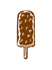 schokolade haselnuss vanille am stiel lecker schlecken sommer eisdiele vanille sorbet hunger essen kalt clipart design cool liebe schmelzen schlemmen speiseeis