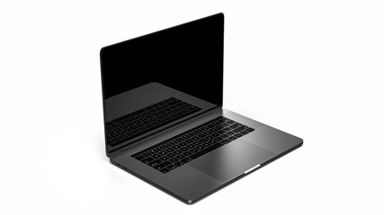 Laptop design template isolated on white.  Template, mockup.