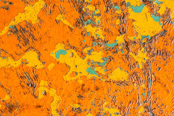 park benches with worn paint forming different colors, textures and shapes painting photography