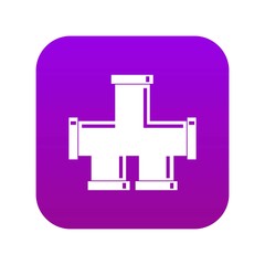 Drain system icon digital purple for any design isolated on white vector illustration