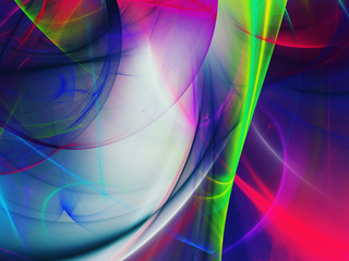 blue abstract fractal background 3d rendering illustration