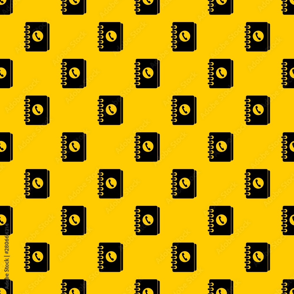 Poster address book pattern seamless vector repeat geometric yellow for any design