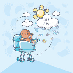 it is a boy baby shower card newborn